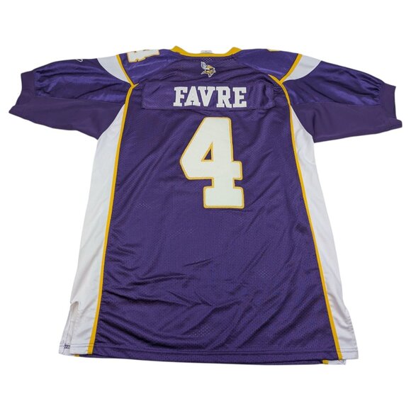 Reebok Brett Favre 4 Minnesota Vikings On-Field NFL Jersey Purple Sz 48 Stitched - Picture 6 of 11